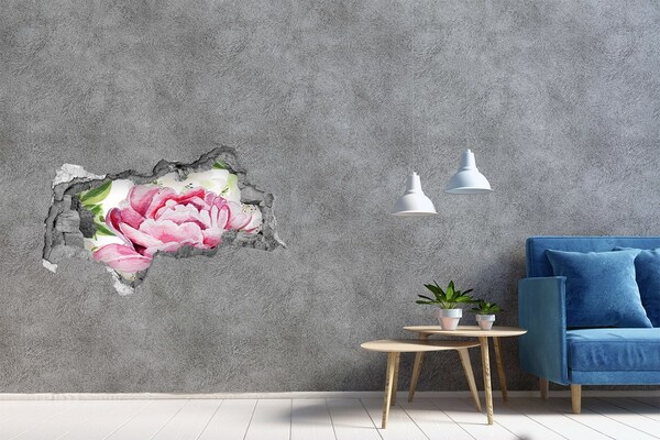 Autocollant mural trou Paysage floral de Hole in the Wall