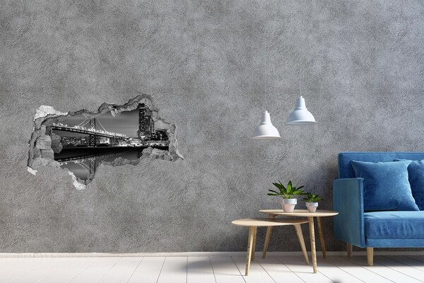 Sticker trou dans le mur Le Golden Gate Bridge la nuit