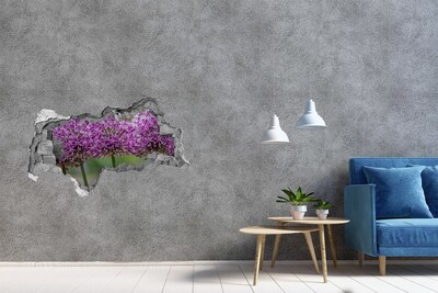 Sticker mural effet trou 3d Fleurs en pleine floraison
