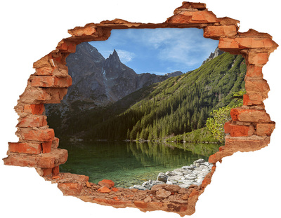 Sticker mural effet trou Œil de mer des Tatras brique