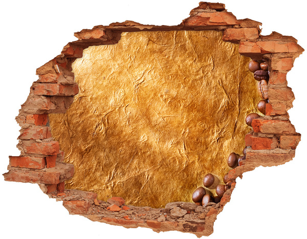 Autocollant mural trou Trou doré dans le mur