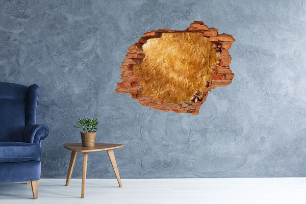 Autocollant mural trou Trou doré dans le mur