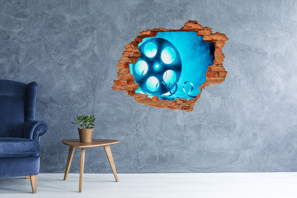 Sticker trou dans le mur Le cinéma en action