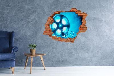 Sticker trou dans le mur Le cinéma en action