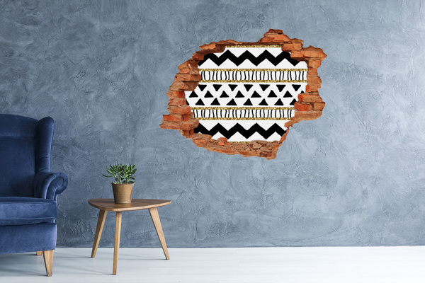 Autocollant à effet 3d trou Trou stylisé dans le mur