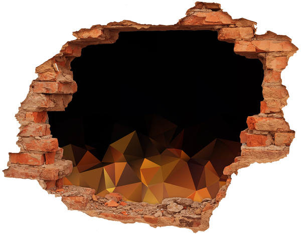 Sticker mural effet trou L'intérieur du volcan