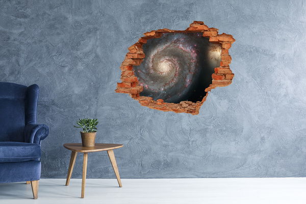 Autocollant à effet 3d trou Trou dans le mur Galaxie