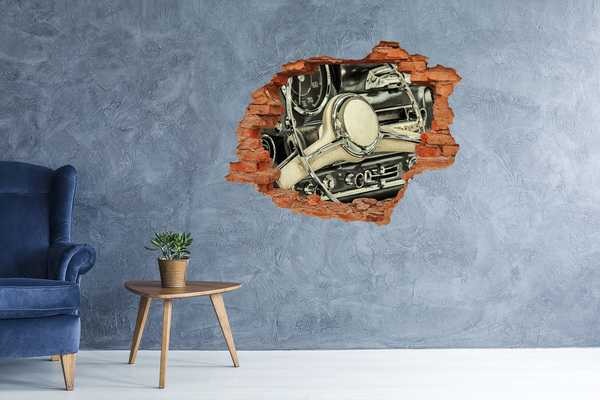 Sticker mural effet trou Le cockpit élégant d'une voiture classique