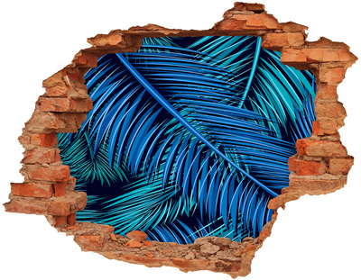 Autocollant à effet 3d trou oasis tropicale avec des palmiers