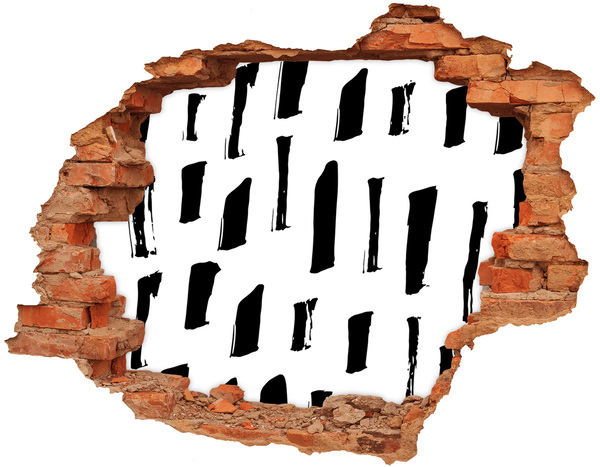 Sticker trou dans le mur Un mur en ruine surplombant la ville