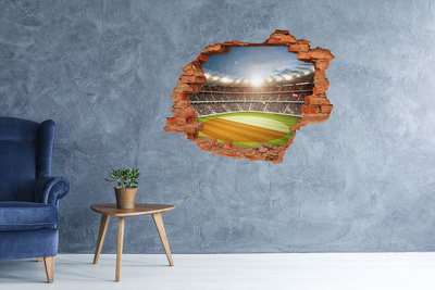 Autocollant mural trou Le stade en action