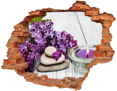 Autocollant mural trou Une oasis florale de paix