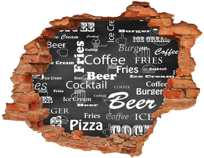 Sticker trou dans le mur Chaos culinaire dans le trou