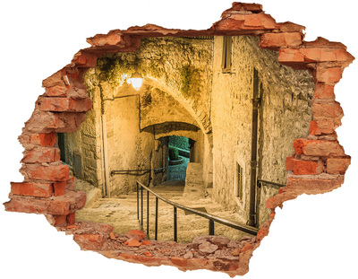 Sticker trou dans le mur Une rue historique de la vieille ville