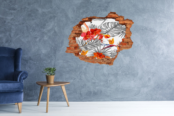 Sticker trou dans le mur Un paradis tropical derrière le mur