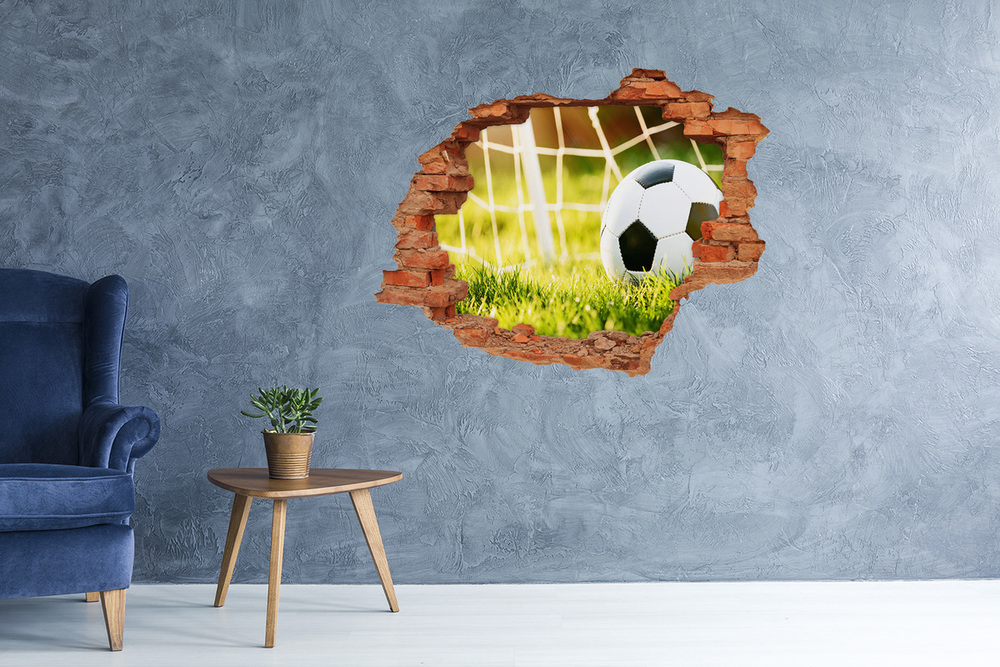 Sticker mural effet trou Balle herbe sia brique