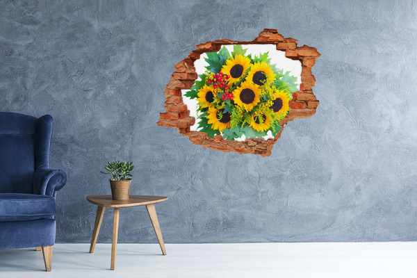 Sticker mural effet trou Bouquet de fleurs Hole in the Wall