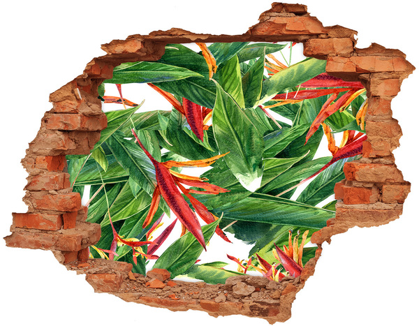 Sticker mural effet trou Un paradis tropical derrière le mur