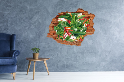 Sticker mural effet trou Un paradis tropical derrière le mur