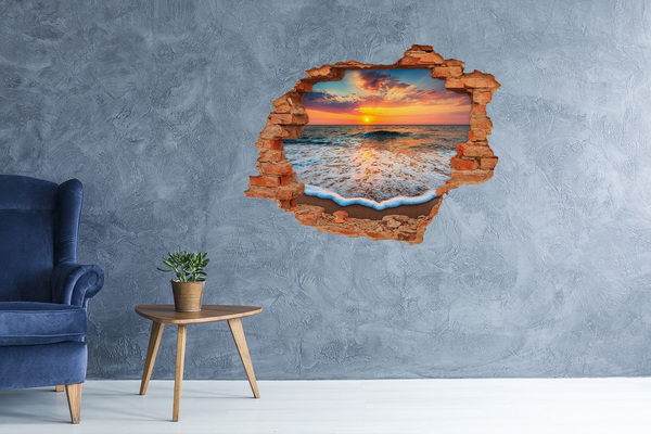 Autocollant mural trou Coucher de soleil sur la mer