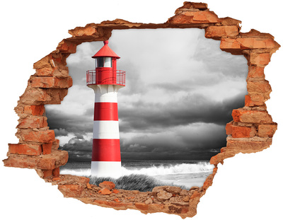 Autocollant mural trou Un phare dans un cadre orageux
