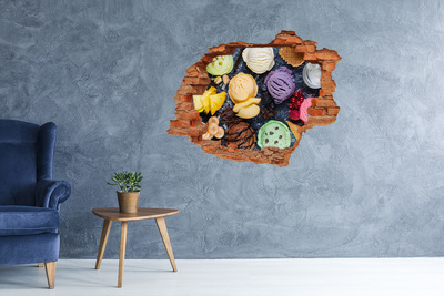 Sticker trou dans le mur Folie de glace