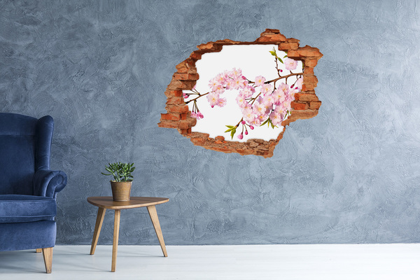 Autocollant mural trou Rose sauvage brique