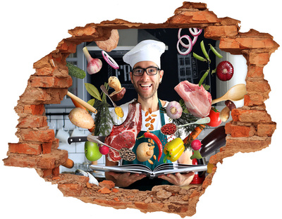 Autocollant mural trou Folie en cuisine