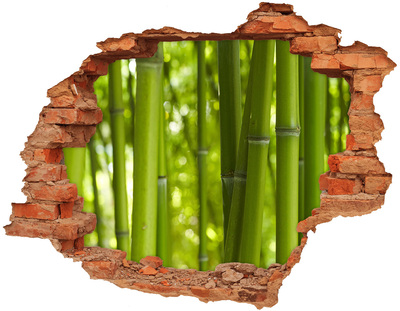 Sticker trou dans le mur bosquet de bambous verts