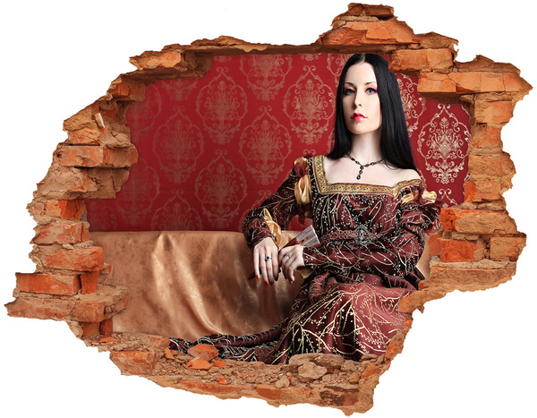 Autocollant mural trou Princesse dans les ruines