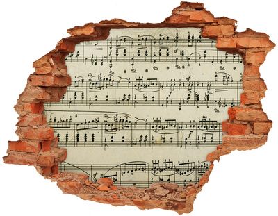 Sticker mural effet trou Trou musical dans le mur