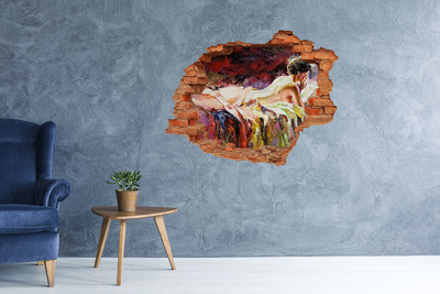 Sticker mural effet trou Paysage de montagne pittoresque