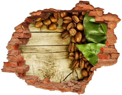 Autocollant à effet 3d trou Du café dans un trou en béton