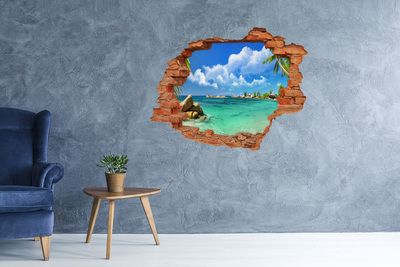 Autocollant mural trou Une plage paradisiaque aux eaux turquoise