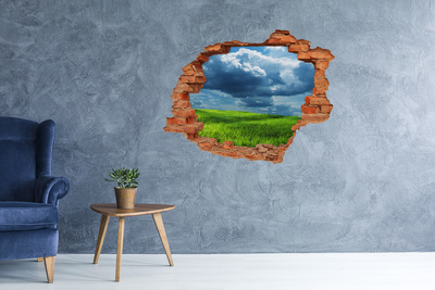 Autocollant mural trou Des nuages ​​orageux brique