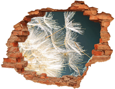 Autocollant mural trou Un paysage floral derrière le trou