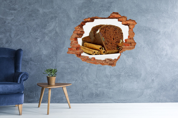 Sticker mural effet trou Gâteau au chocolat aux épices