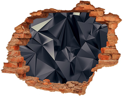 Autocollant mural trou Noir, profondeur géométrique