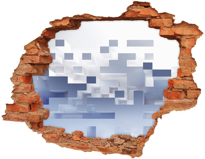 Sticker trou dans le mur Espace abstrait dans des tons bleus