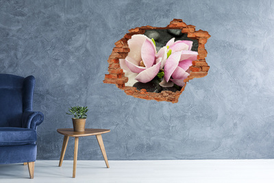 Autocollant mural trou Magnolia stone zen brique