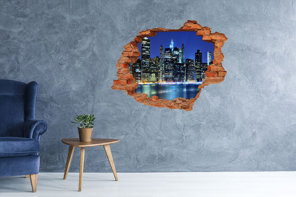 Autocollant mural trou Manhattan moderne New York brique