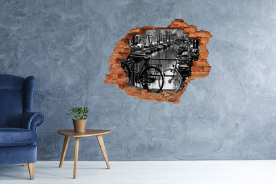 Sticker trou dans le mur Canal cyclable