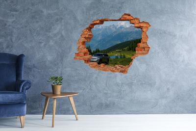 Autocollant mural trou Paysage montagneux avec un lac