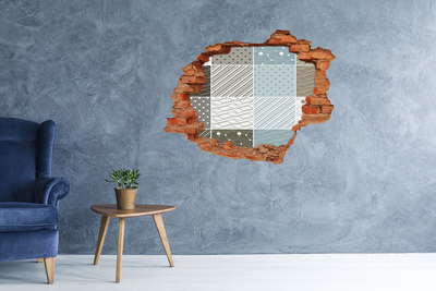 Sticker mural effet trou Motifs sur le mur