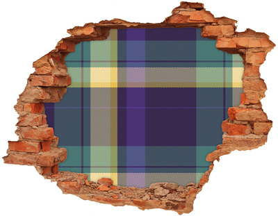 Autocollant à effet 3d trou Motif à carreaux sur le mur