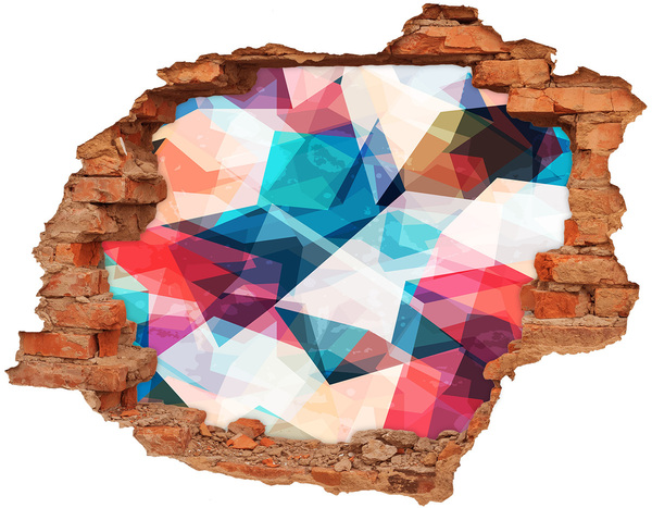 Sticker mural effet trou monde de cristal coloré