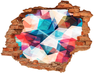 Sticker mural effet trou monde de cristal coloré