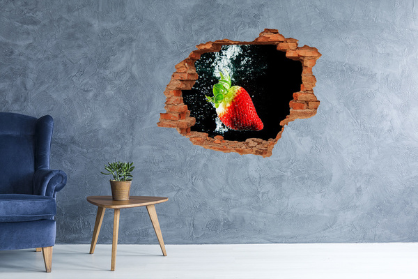Autocollant à effet 3d trou Fraise dans l'eau