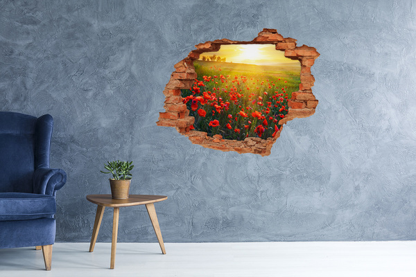 Sticker trou dans le mur Paysage floral dans la prairie