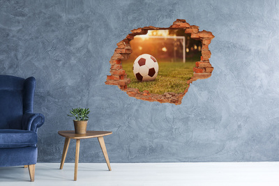 Sticker trou dans le mur Football sur le terrain